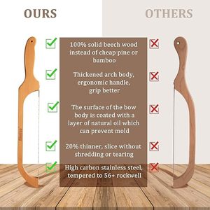 Cuchillo para Pan <span class=keywords><strong>de</strong></span> Acero Inoxidable con Hoja Serrada, Certificado LFGB, con Mango <span class=keywords><strong>de</strong></span> Madera FSC, Herramienta Profesional para Panaderos, Libre <span class=keywords><strong>de</strong></span> BPA, para el <span class=keywords><strong>Mercado</strong></span> <span class=keywords><strong>de</strong></span> la UE - Product Image 4