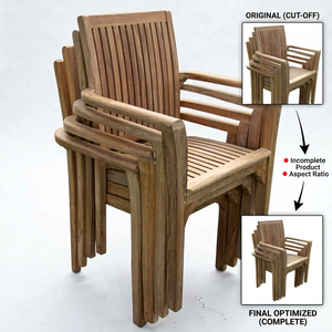 Teak <b>Outdoor</b> Garden Patio Beach Stacking <b>Chairs</b> for Dining and Indonesia Furniture - Product Image 1