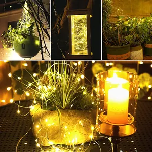 שמש מחרוזת אור חיצוני עמיד למים 100 LED חם אורות נוף פיות הנורה עבור גן מסיבת חתונת חצר חג המולד