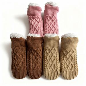 <span class=keywords><strong>Calcetines</strong></span> Térmicos Nórdicos de Jacquard con Hilo de Seda Brillante Personalizados, <span class=keywords><strong>Calcetines</strong></span> Gruesos de Forro Polar Sherpa Antideslizantes para Nieve, <span class=keywords><strong>Calcetines</strong></span> Cálidos para Dormitorio - Product Image 6