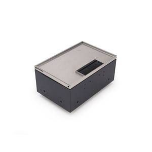 Caja Eléctrica para Piso Elevado con Tapa Empotrada de Acero Inoxidable y Puertos de Datos RJ45 Integrados - Product Image 2