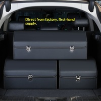 Organisateur de coffre de voiture en cuir, boîte de rangement pliable pour l'intérieur de la voiture, décoration intérieure pratique, indispensable pour l'organisation et le rangement