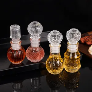 Different Shape 50ml Transparent Small Empty Spirit Whisky Wine Bottle Mini Glass Alcohol Liquor Bottles With Screw Cap