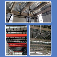 Ventilateur de plafond industriel géant HVLS à entraînement direct PMSM 24 pieds (7,3 m) – Vente en gros et personnalisation pour entrepôts, usines, églises, fermes