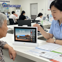 Interprète intelligent à double écran INGSCREEN IPS avec reconnaissance vocale basée sur l'IA prenant en charge 37 langues pour la communication sur site