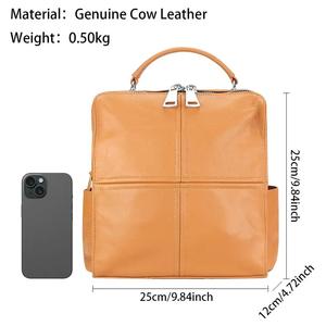AndoBag Genuine Leather Women's Lady Outdoors Backpacks Simple Shoulder Crossbody <b>Bag</b> Commuter Work Handbag for Daily Use 1769 - Product Image 5