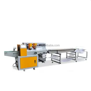 Manufacture price horizontal cookies wafer biscuit packing machine bread flow croissant bread horizontal packing machine