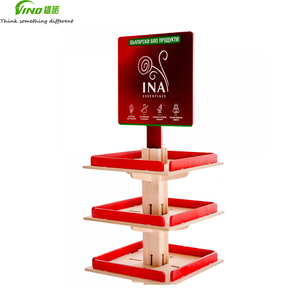Étagère de présentation en bois à 5 niveaux, double face, autoportante, pour la vente au détail - Product Image 2