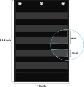 Organizador de Pared con 5 Bolsillos Transparentes para Clases, Tabla de Palabras Estándar para el Hogar, la Escuela o la Oficina - Product Image 3