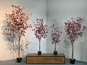 Trong Nhà Trang Trí Nội Thất Giả Bạc Đô La Cây Nhân Tạo 180 Cm Lụa Tiền Cây Bạch Đàn Với Nồi - Product Image 6