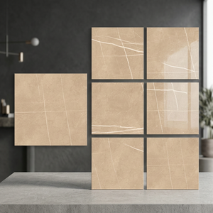 Calacatta Gold 800x800mm Matte Glazed Porcelain Marble Look <b>Tiles</b> For Premium Interior Flooring - Product Image 6
