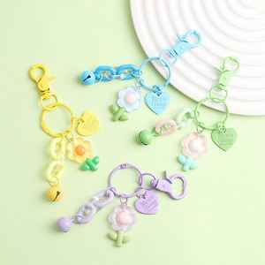 DIY Tulip Shaped Keychains Candy Color Korean New Cartoon Cute Pendant Bag <b>Key</b> <b>Chains</b> Doll <b>Key</b> Pendant Car <b>Key</b> Accessories - Product Image 1