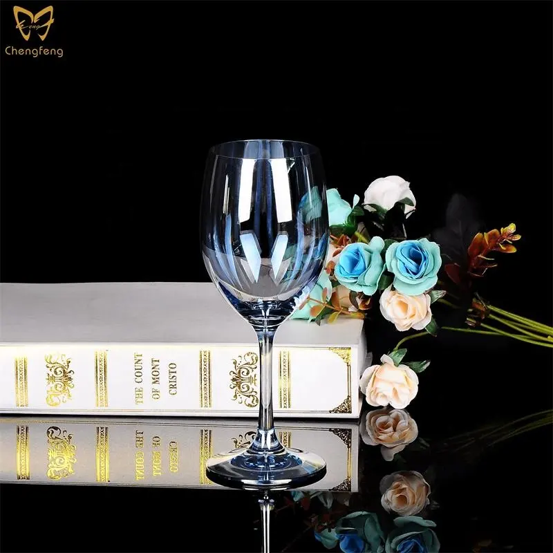 Vidro de vinho tinto com cor personalizada, vidro de cristal boêmio, vidro de vinho