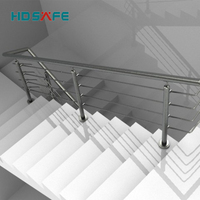 Plancher d'escalier de balcon en acier inoxydable, rambarde à câble simple et moderne, design de balustrade d'escalier en acier inoxydable