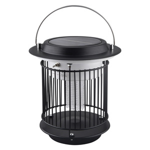 Lampe solaire anti-moustiques, piège à moustiques pour jardin et pelouse, piège à insectes en acier inoxydable, lumière violette, usage domestique et extérieur - Product Image 2