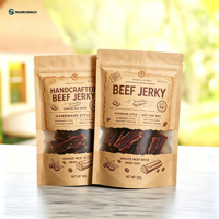 Vente en gros de viande de bœuf séchée épicée personnalisée, prête à consommer, en sachet de qualité alimentaire, avec faible MOQ
