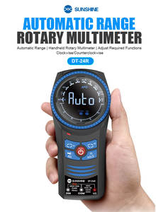 El multímetro giratorio de rango automático Sunshine mide la resistencia de voltaje CA/CC y la función de pitido - Product Image 2