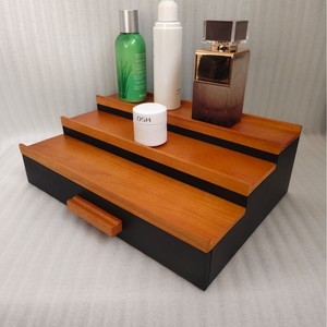 Multi Layer Wooden Cosmetic Storage Rack With Drawers Desktop Organizer For <b>Makeup</b> And Perfume Display - Product Image 3