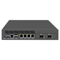 PC Pare-feu Intel N150 avec 4 ports LAN 2.5G, 2 ports optiques 10G, sans fil, en stock pour la sécurité réseau des petites entreprises