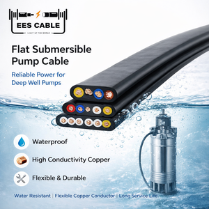 Câble EES basse tension 4x2,5 mm² plat pour pompe submersible, isolé et gainé en PVC, <span class=keywords><strong>gaine</strong></span> extérieure en caoutchouc en option - Product Image 2