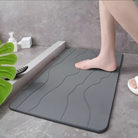 Tapis de bain en terre de diatomée super absorbant FIGOO, séchage rapide, antidérapant, pour salle de bain