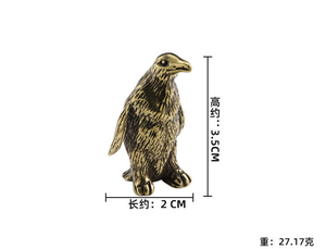 Figurines décoratives en laiton <span class=keywords><strong>de</strong></span> pingouin <span class=keywords><strong>empereur</strong></span>, décoration <span class=keywords><strong>de</strong></span> salon, sculpture créative d'animaux en cuivre, artisanat, souvenir - Product Image 4