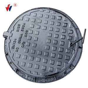 En124 B125 dễ uốn gang GGG500-7 chống trộm nước thải manhole bìa khung tròn bitum sơn hệ thống khóa cũng Bìa - Product Image 2