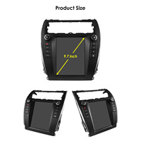 CARUPEZ - Unidad Principal de Navegación Estéreo para Automóvil Android IPS de 9.7 Pulgadas con Cámara de Reversa para Camry 2012-2014, 8 Núcleos, Estilo Tesla Vertical
