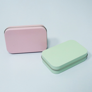 New 95*60*22mm rỗng hình chữ nhật hộp thiếc thuốc lá bạc hà Kẹo đóng gói hộp kim loại nhỏ hộp thiếc với bản lề Nắp - Product Image 3