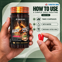 Vente en gros usine : Extrait de Maca Noire 20:1 en capsules 1000mg – Soutien quotidien pour l'endurance et la vitalité masculine – 90 gélules – Prêt à expédier