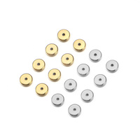 Disque d'Espacement Rond Plat en Acier Inoxydable 18k PVD Plaqué Or pour la Fabrication de Bijoux, Fournisseurs de Bijoux