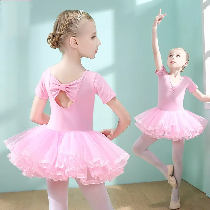 Детские танцевальные трико из хлопчатобумажной ткани; Обтягивающее балетное платье-пачка; Юбки-пузыри; Детские гимнастические тренировочные костюмы; Одежда для балерины