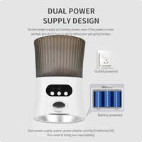 Distributeur automatique de nourriture pour animaux de compagnie intelligent et élégant, portable, avec WiFi et caméra, alimenté par batterie/charge, étanche IPX4 pour chiens et chats, avec bols