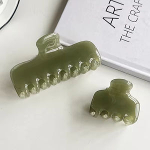 إكسسوارات شعر نسائية راقية على الطراز الكوري، مشبك شعر أسيتات بسيط، مشبك زينة للغرة من البلاستيك الشفاف - Product Image 2