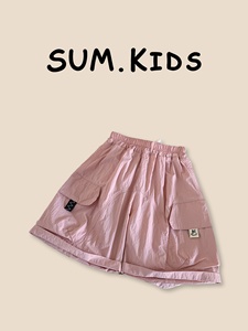 Shorts <span class=keywords><strong>cargo</strong></span> en nylon enduit PU pour garçons, nouvelle collection été 2026, style tendance mi-long pour jeunes enfants, <span class=keywords><strong>pantalon</strong></span> doux et décontracté, style urbain cool - Product Image 3