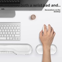Repose-poignets transparent en silicone pour clavier et souris, idéal pour le bureau et la vente en gros