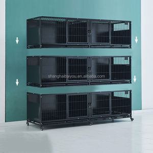 מקצועי ננו אפייה לכה חינם ברזל לחיות מחמד רבייה כלוב שילוב חתול בית כלב בידוד מגש פלסטיק כלוב פלסטיק - Product Image 4