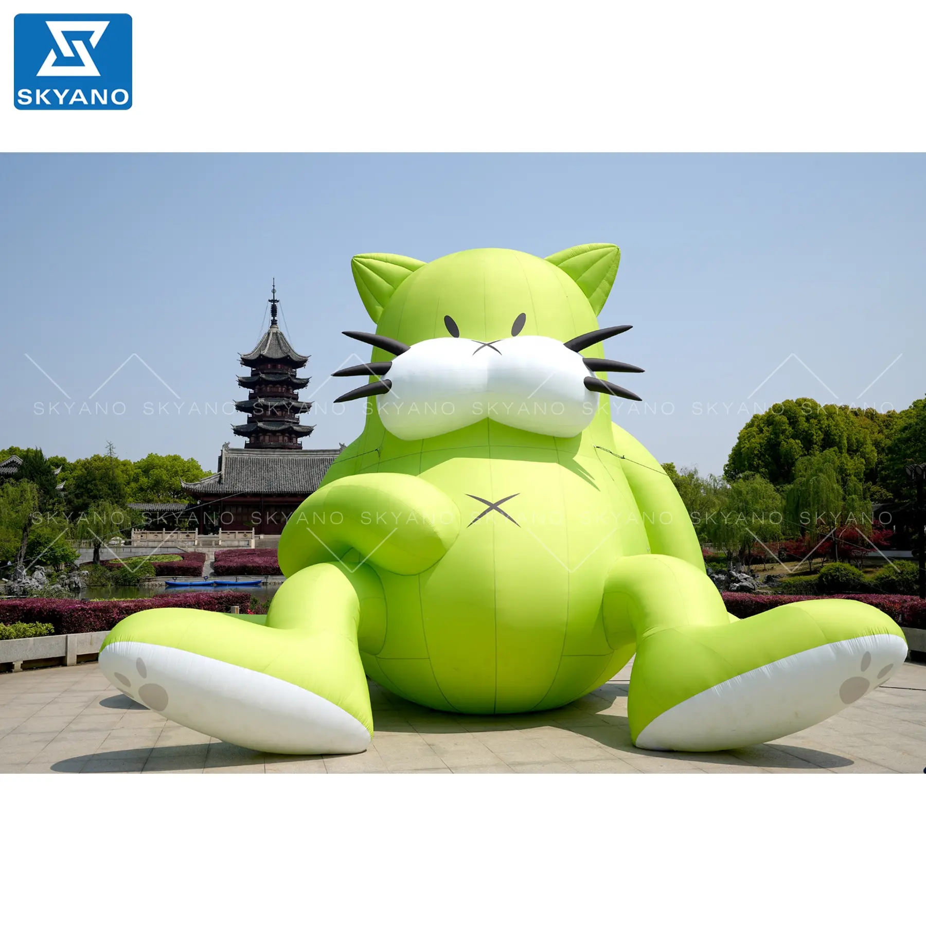 Modelo de arte inflable gigante personalizado, Gato loco