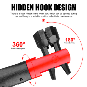 180&deg; Rotatable Magnetic <strong>Work</strong> <strong>Light</strong> with Power Display, Hook and Clamp Outdoor Flashlight, Suitable for Car Repair and Camping - Product Image 4