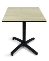 Table basse moderne en métal avec dessus compact en mélamine Bar mobile pour salon ou hôtel Table à pieds en fonte par Shop Furniture
