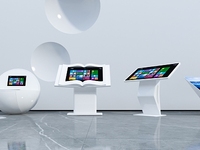 Kiosque publicitaire interactif ZX avec écran tactile LCD numérique, support tablette, animation SDK, entièrement métallique