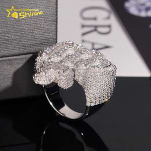 Anel Masculino de Moissanite com Design em Promoção, Passa no Teste de Diamante, Anel Hip Hop Iced Out Banhado a Ouro S925 - Product Image 5