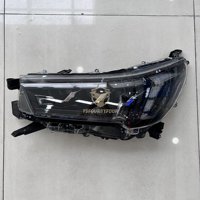 Kit de conversion de carrosserie de camionnette, systèmes d'éclairage, phares ABS+LED, 3 lentilles, phare avec logo GR bleu pour Hilux Revo 2016