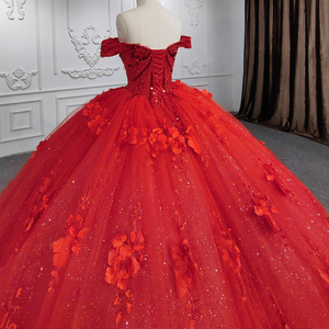 Off Shoulder Flower Sweetheart <b>Red</b> Dresses Women Party Evening Jancember 9963-1 - Product Image 6