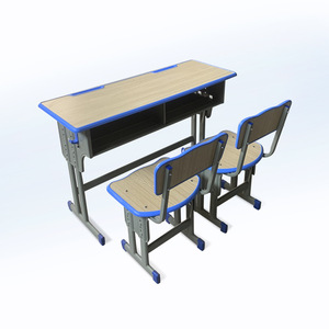 Tables et chaises doubles pour étudiants, vente en gros, réglables en hauteur, bureau de formation scolaire, <span class=keywords><strong>table</strong></span> d'apprentissage pour enfants - Product Image 1