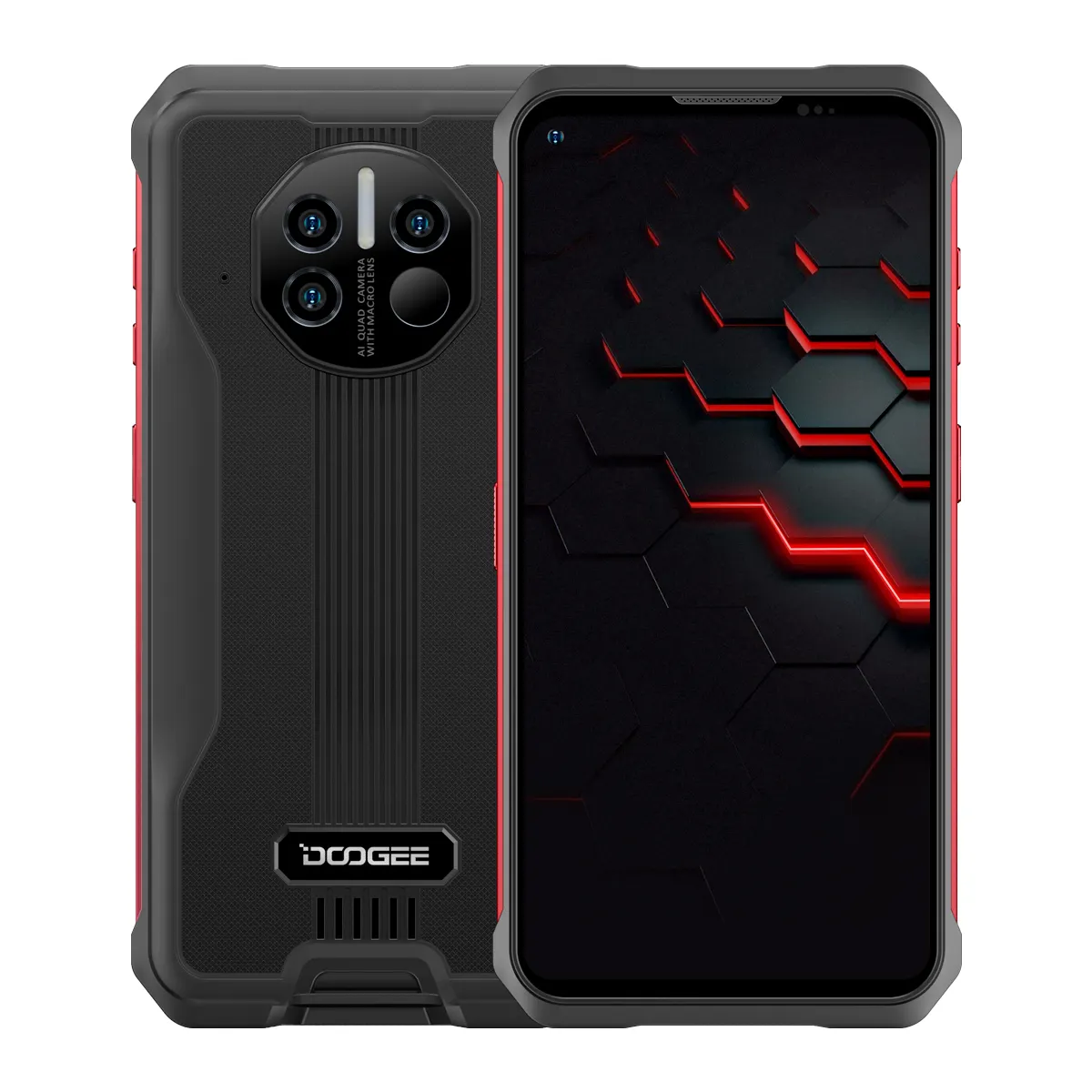 Doogee smartphone v10 robusto versão global, smartphone com 5g, bateria de 8500mah, câmera traseira de 48mp, tela 6.39 ", carregamento rápido de 33w