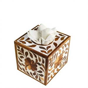 Classic <b>Pattern</b> Wood Eco-Friendly <b>Tissue</b> Box Decorative <b>Paper</b> Napkin Holder for Home Bathroom Entryway Living Room - Product Image 5