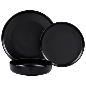 Juego de Vajilla Skandik Negro de 18 Piezas con Acabado Mate para Uso Diario - Product Image 1