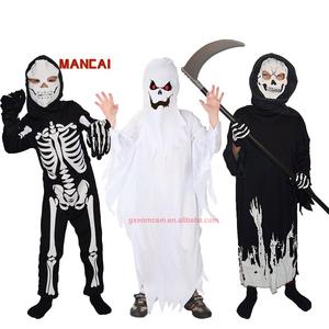 2025 Halloween niños fantasma vestido-vampiro juego de rol niños <span class=keywords><strong>disfraces</strong></span> de Halloween gafas brillantes y hoz capa negra larga - Product Image 1