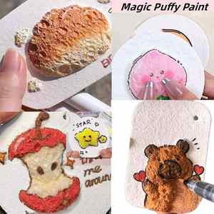 Kit de <span class=keywords><strong>peinture</strong></span> <span class=keywords><strong>magique</strong></span> gonflante 3D, texture en mousse, toile à dessin, stylos à bulles DIY, fournitures d'artisanat artistique pour enfants, jouets à presser - Product Image 5